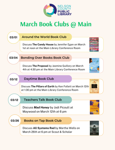 March 2024 Book Clubs