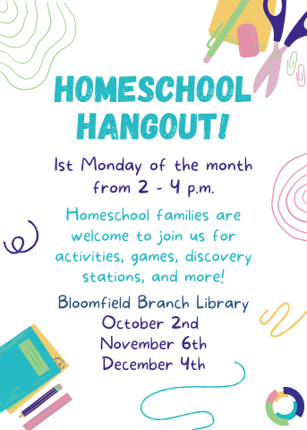 Homeschool Parent Meet Up - Bloomfield Branch